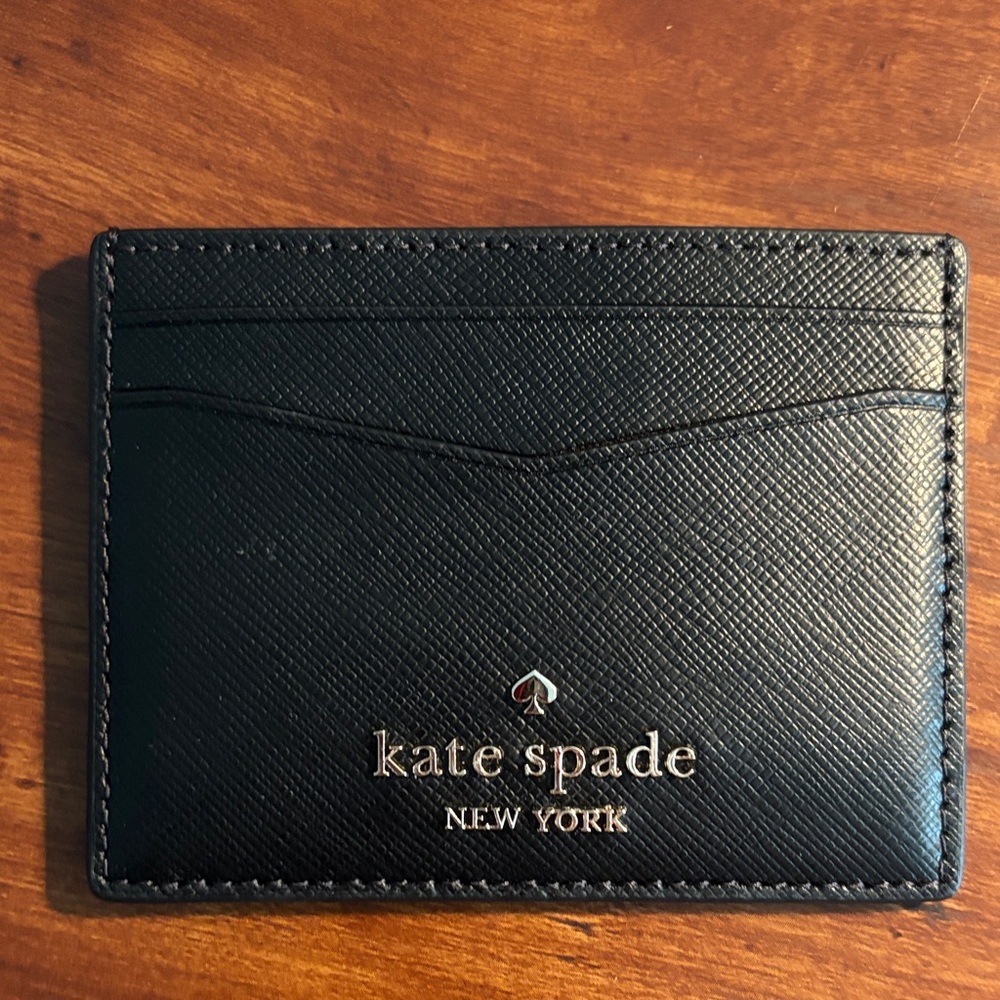Kate Spade Black Leather Card Holder